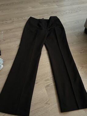 Women's Black Wide-Leg Dress Pants — Sleek High-Rise Trousers